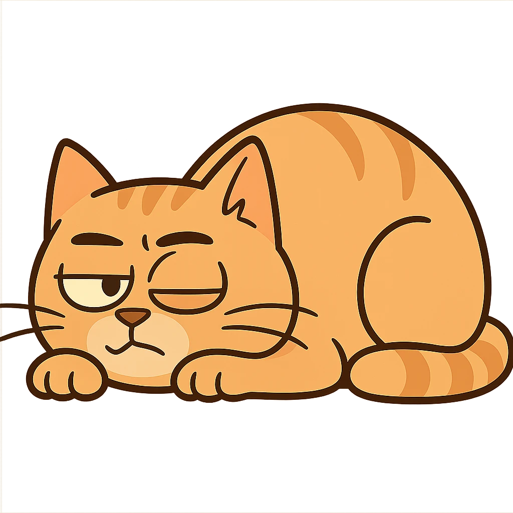 cat pretending to sleep but peeking emoji