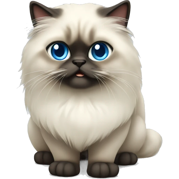 Himalayan cat blue eyes  emoji
