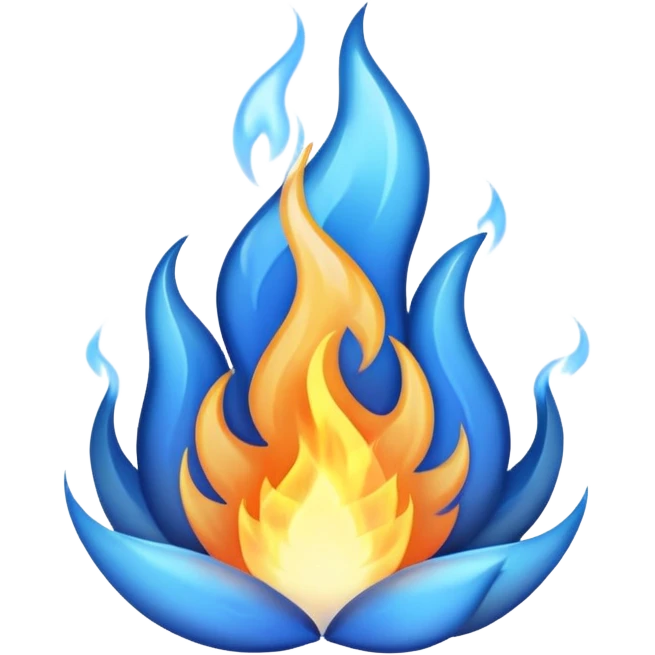 Blue fire emoji