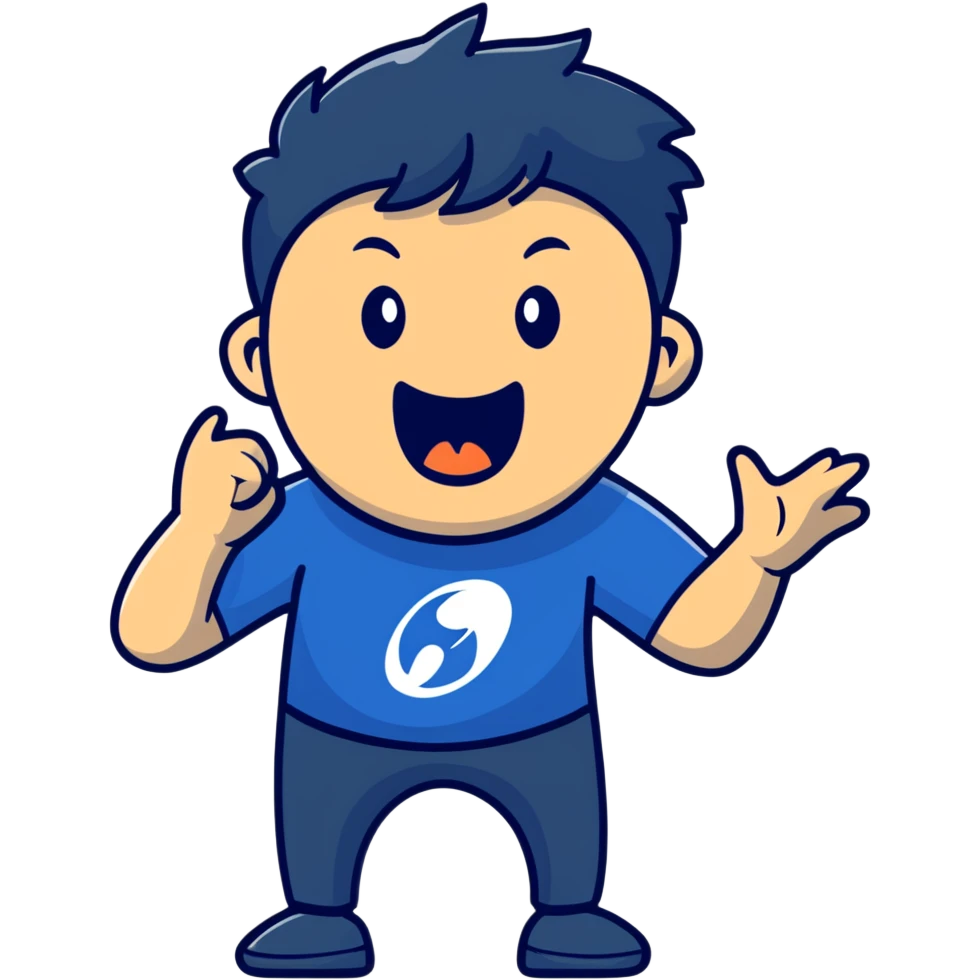 screaming IT guy wearing an Atlassian Jira t-shirt, cartoonish sticker emoji