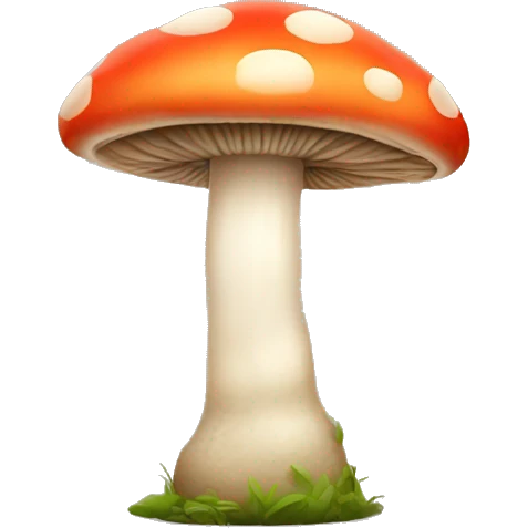 Big colored mushroom emoji