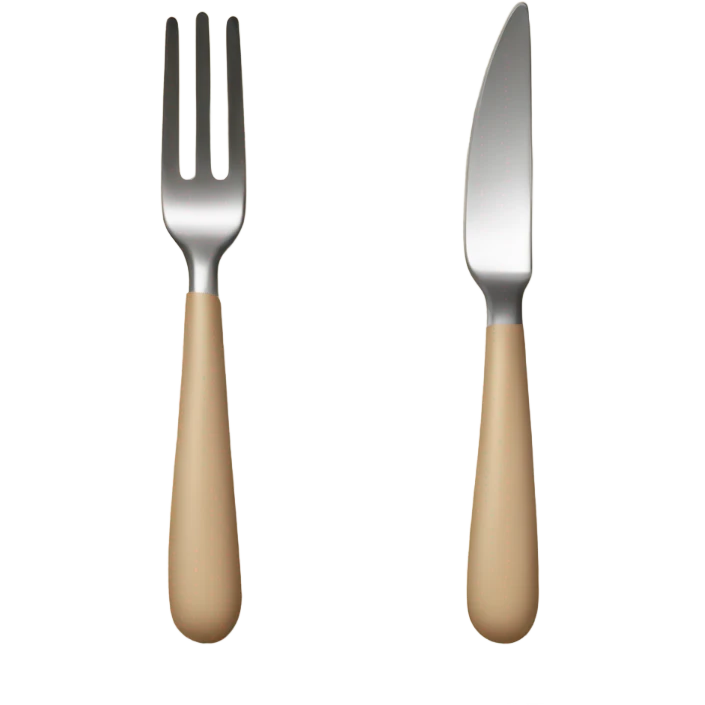 Beige fork emoji