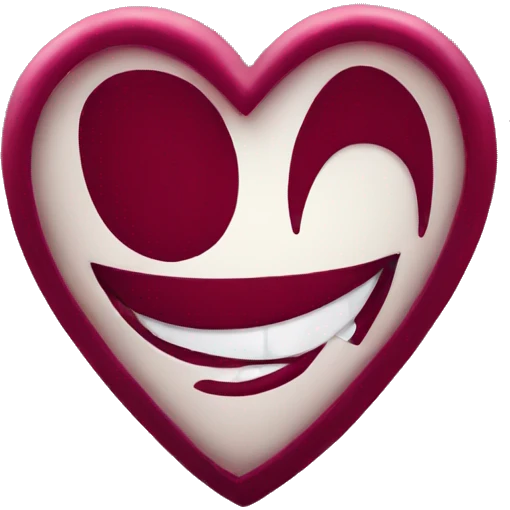 burgundy heart emoji