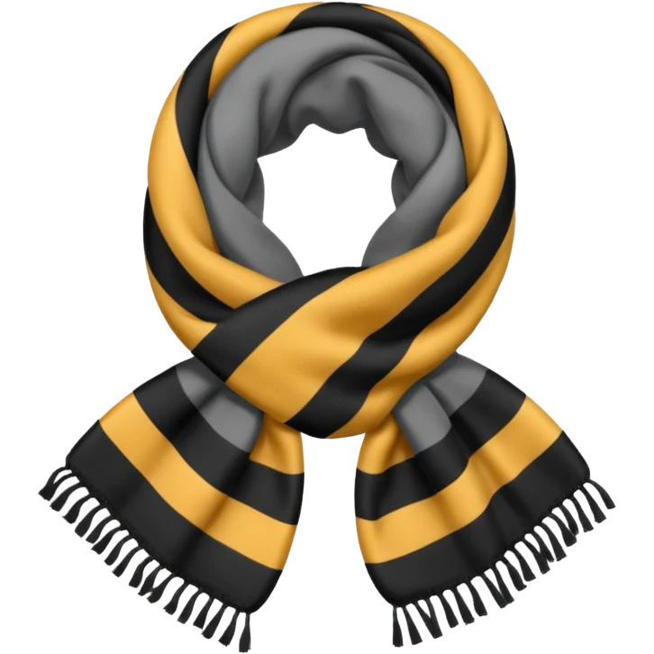 scarf in grey and black stripes emoji