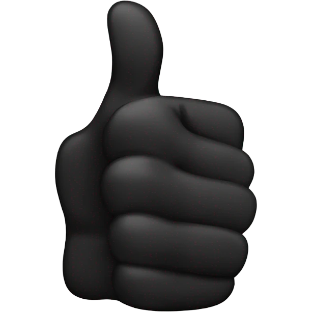 Black thumbs up emoji