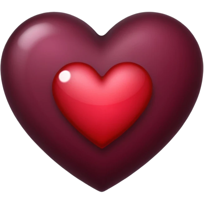 Corazón de color vino tinto oscuro emoji