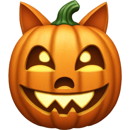 Cat Jack o lantern emoji
