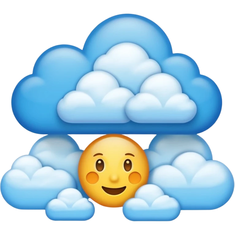 create an image of a sunny sky with blue clouds for professional linkedin background emoji