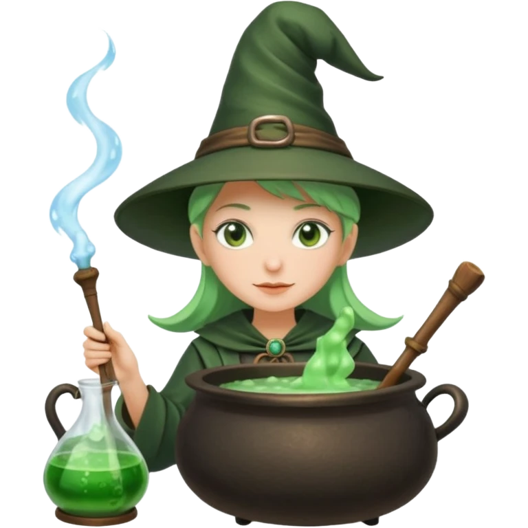green witch cooking potion emoji