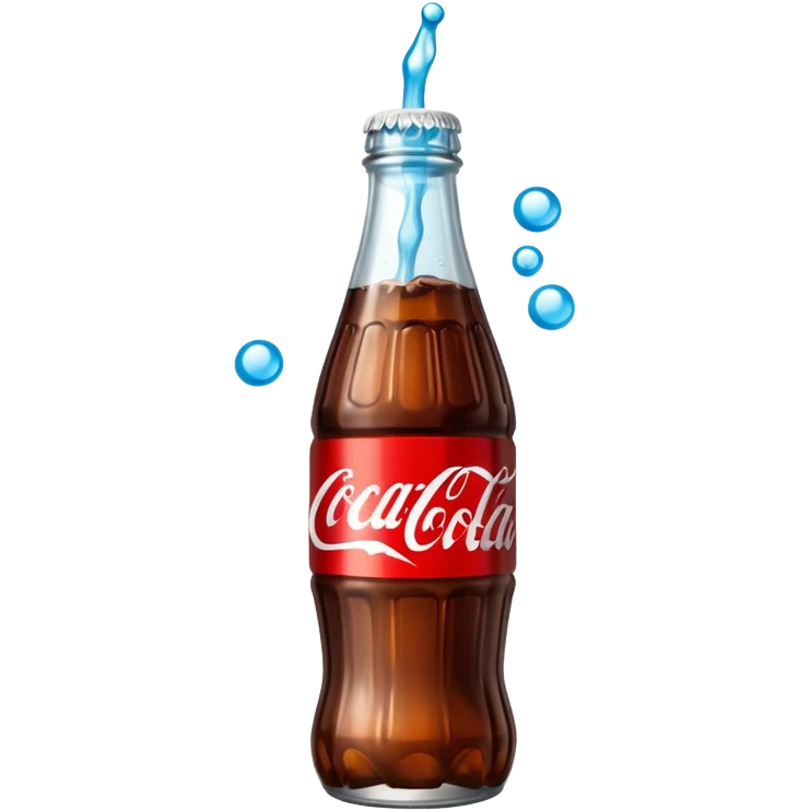 make me a coca bottle with mentos emoji
