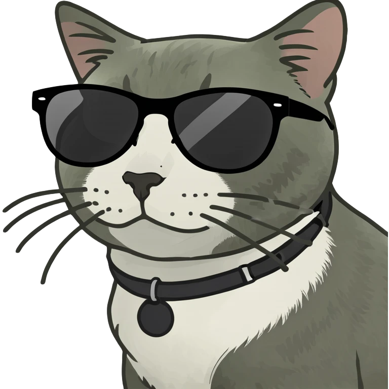 Cat with sunglasses emoji