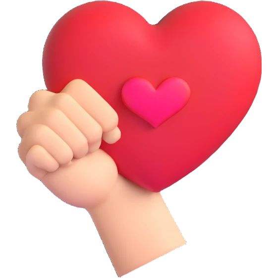 fist icon with a small heart floating above it emoji