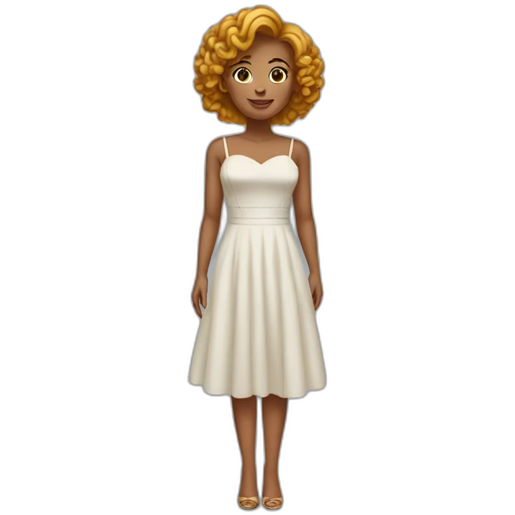 pretty woman wearing a dress full body emoji