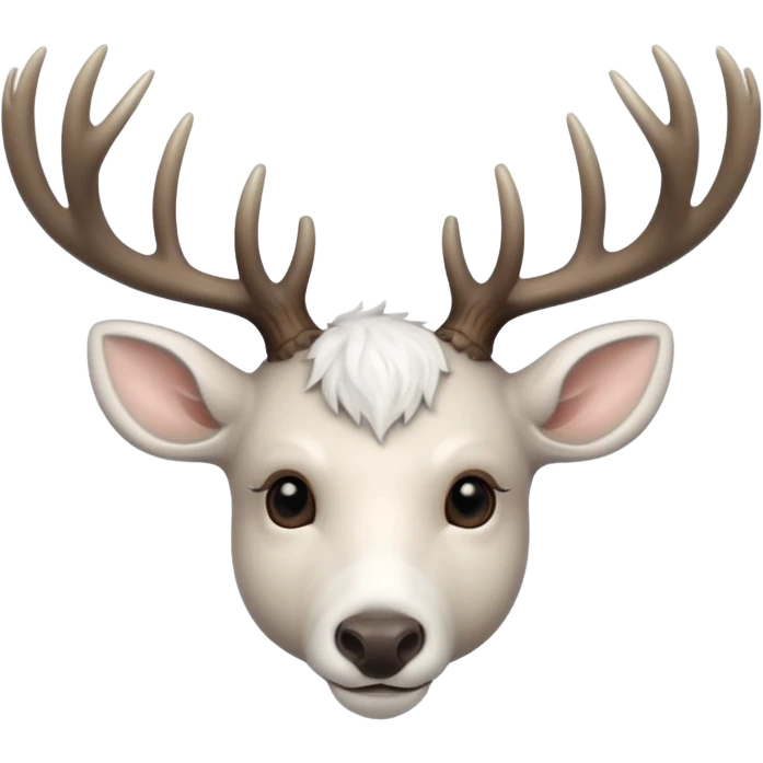 White deer head emoji