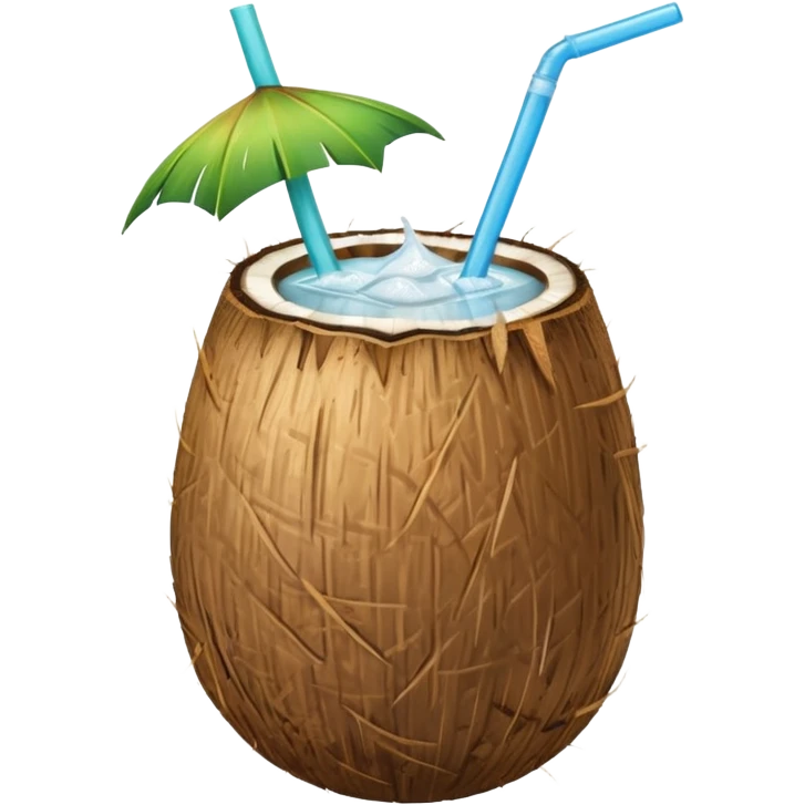 hawaii coconut drink  emoji