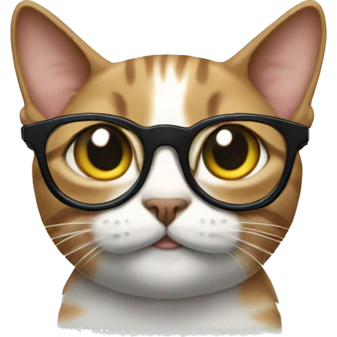 Cat with glasses emoji