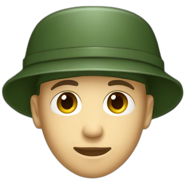 a dark green Military cap emoji