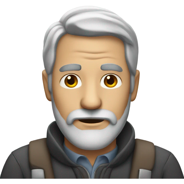 old man with grey beard and hair emoji