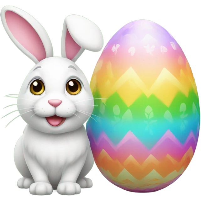 easter egg with a bunny all in Easter theme emoji