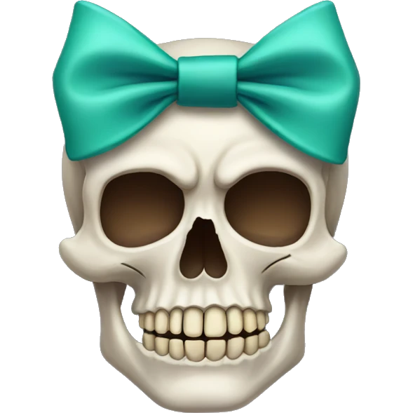 skull with a bow emoji