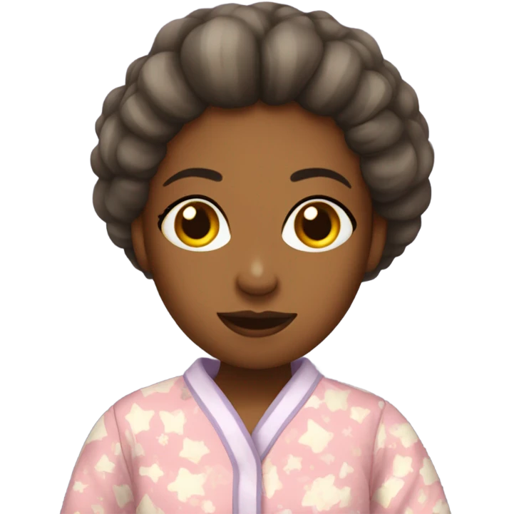 femme métisse en pyjama emoji