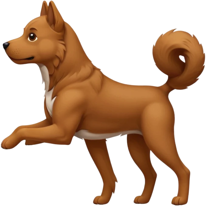 Dog lifting back leg emoji