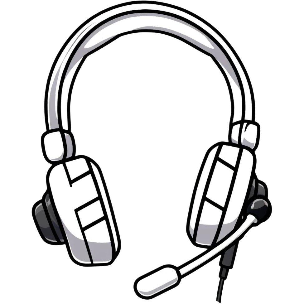 Gaming headset with microphone emoji