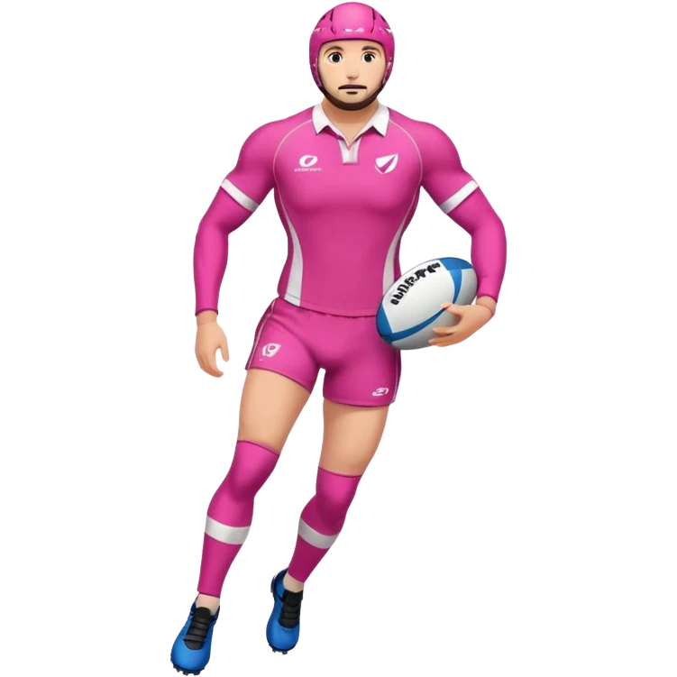 Rugby Fashion sport suit pink without man emoji