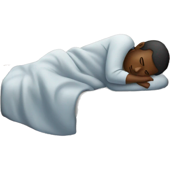 black person sleeping emoji