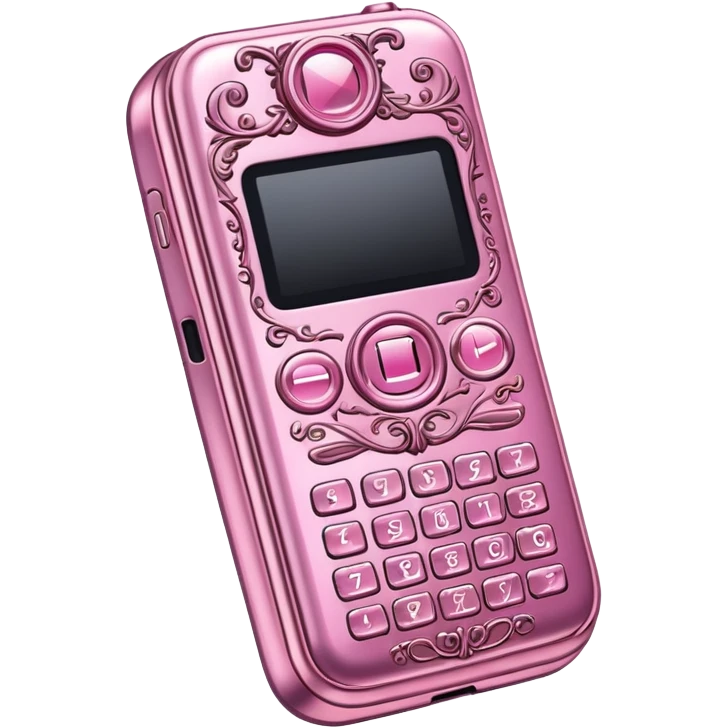 pink gothic flip phone emoji