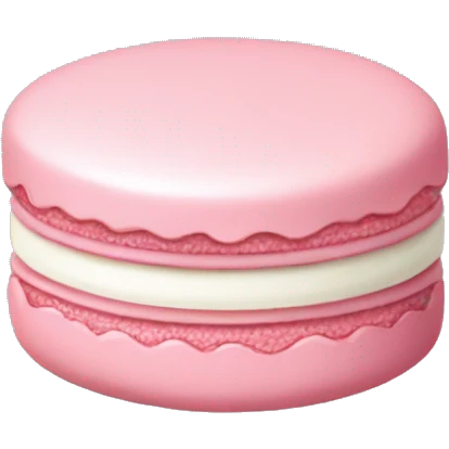 Pastel pink macaron with bow emoji
