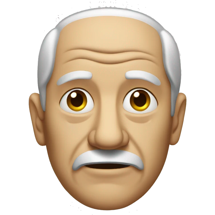 bent old sick man emoji