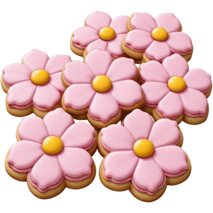 Cherry blossom shaped cookies  emoji
