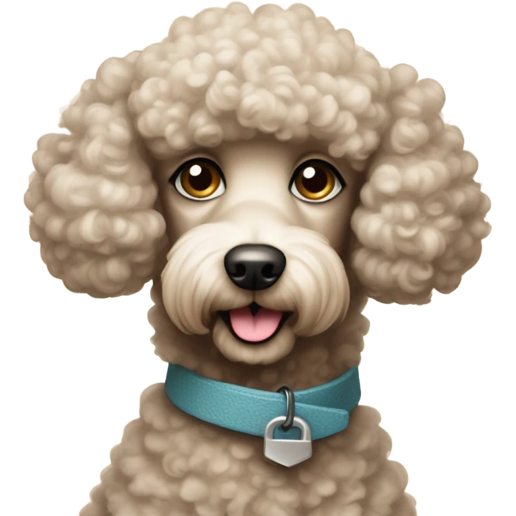 Smart poodle emoji