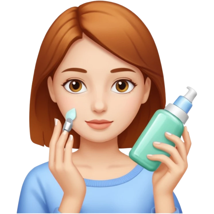 Girl doing her skincare  emoji