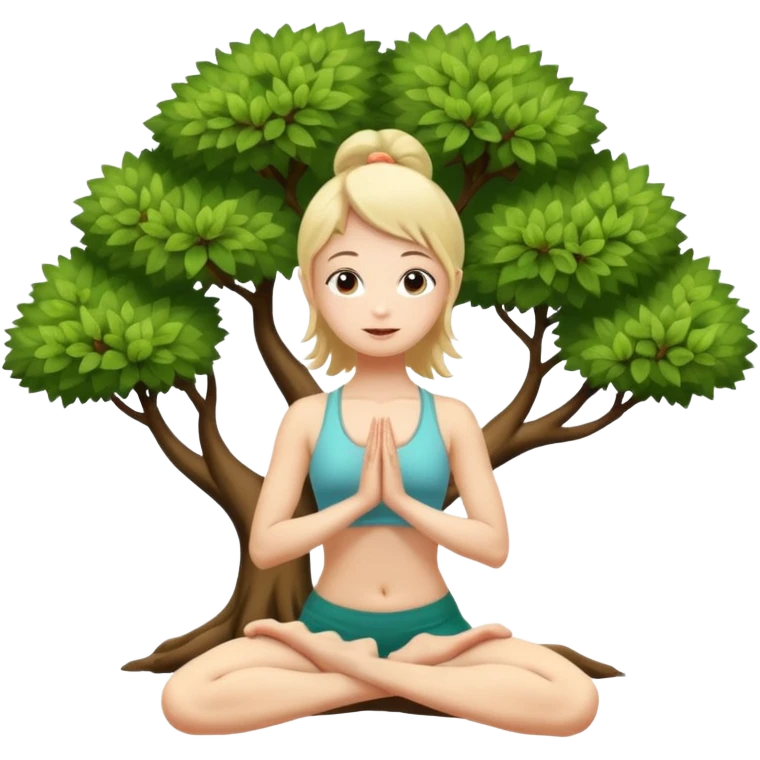 tree yoga poses Girl emoji