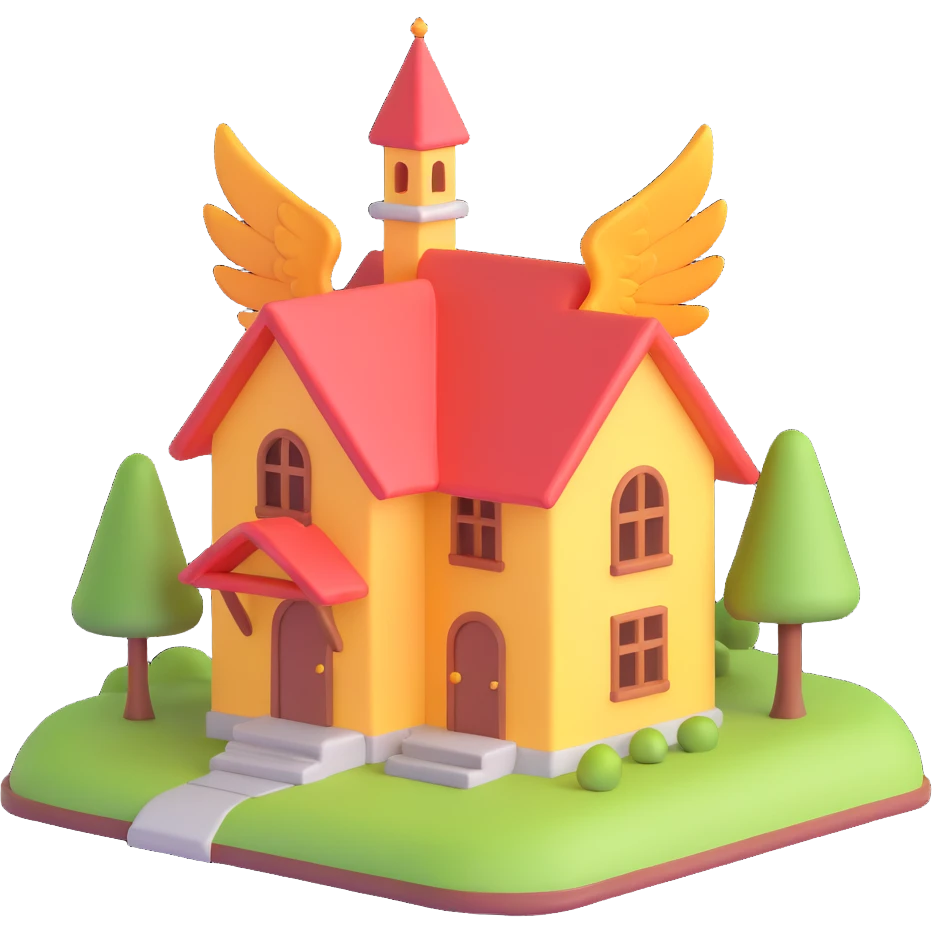 a house with wings emoji