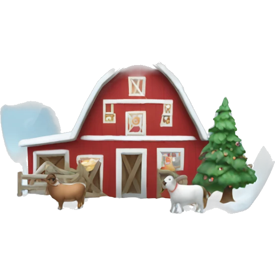 snow globe farm emoji