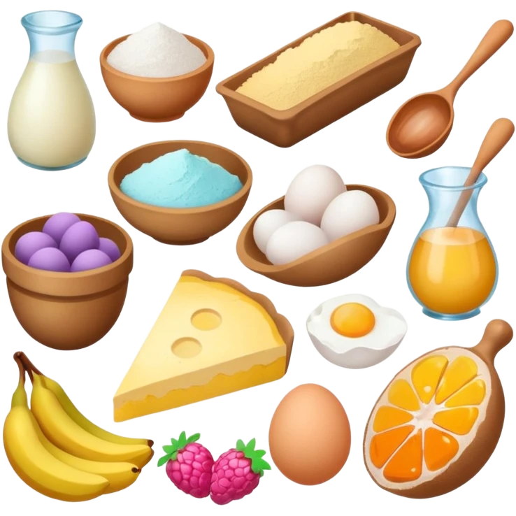 aethetic baking ingredients emoji