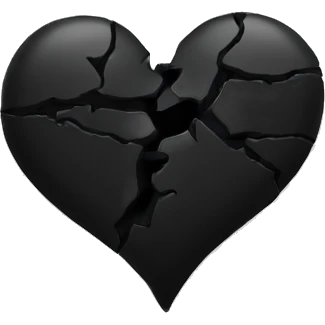 Black broken heart  emoji
