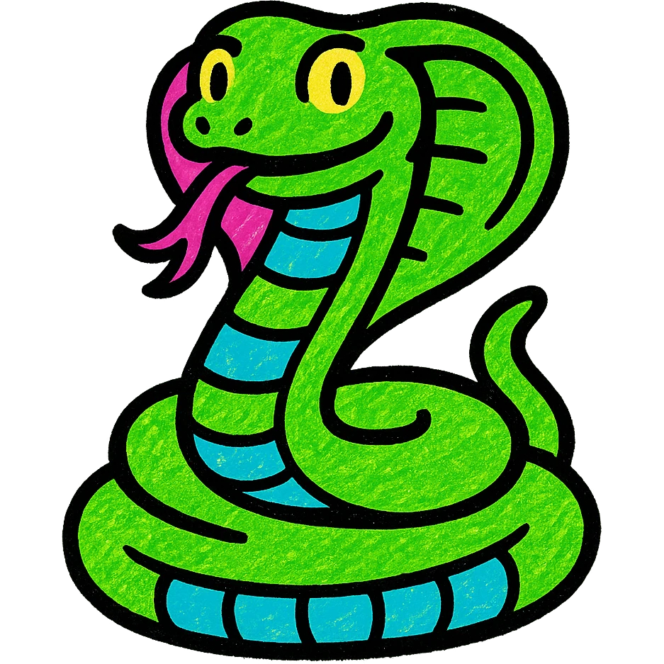 Green cobra emoji