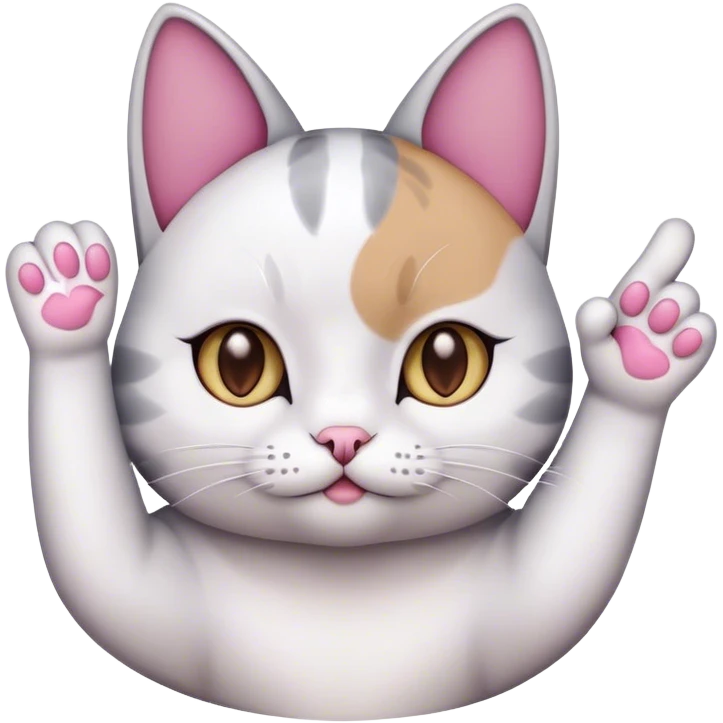 Cat flipping the bird emoji