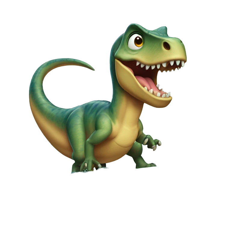Dinosaurio surfeando emoji