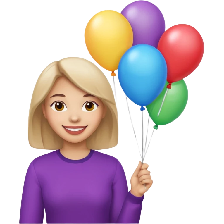Balloon holder woman emoji