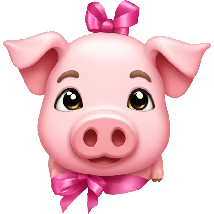pig with ribon emoji