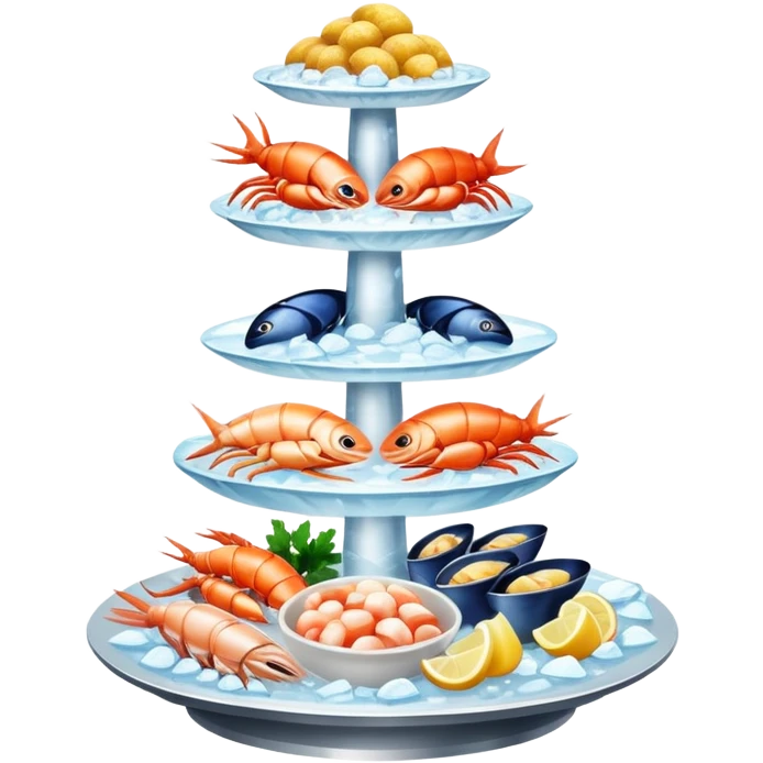 seafood tower raw  emoji