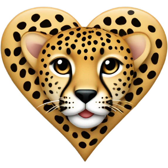 heart with cheeta emoji