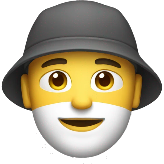 A man doing meditation WEARING cap emoji