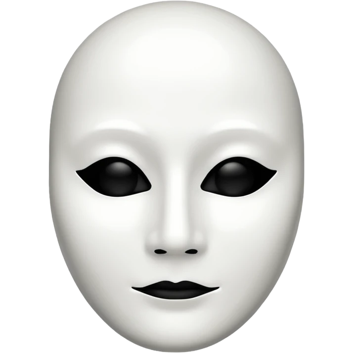 facial mask black and white emoji