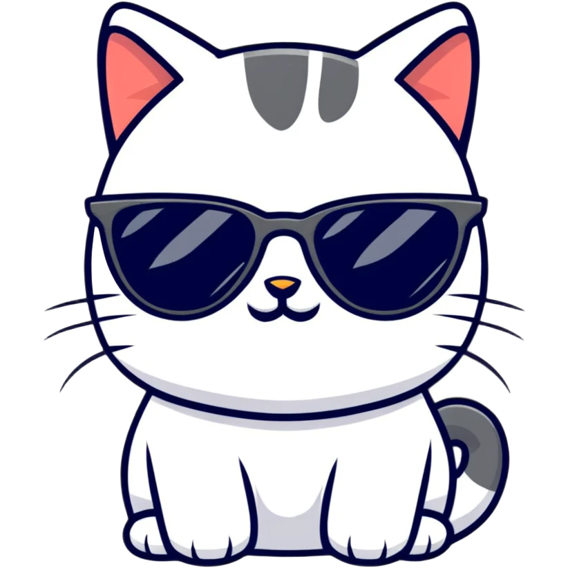 Cat with sunglasses emoji